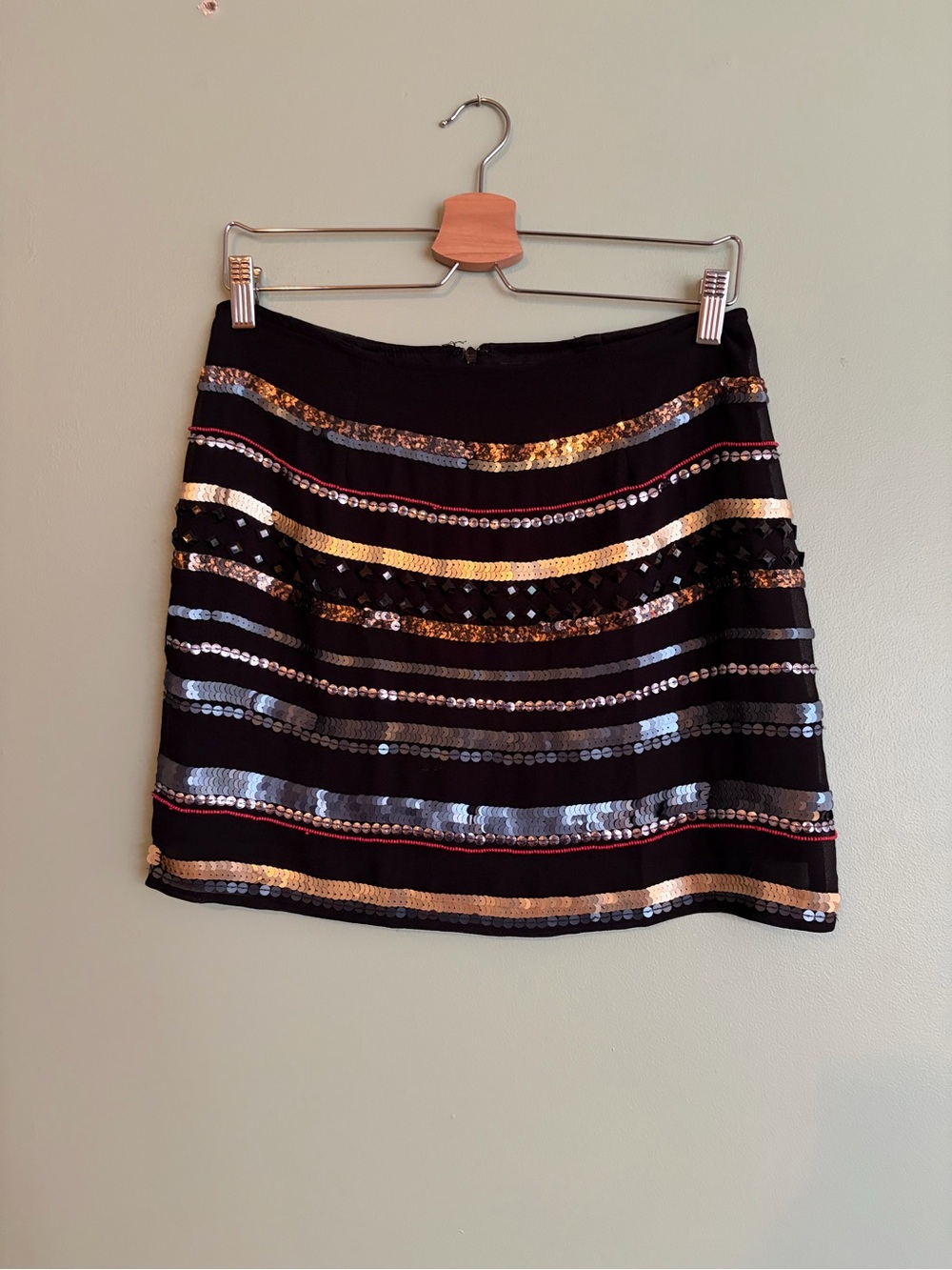 Rock & Republic Sequin Mini Skirt Size 6 Indie Sleaze Metallic Grunge Party Y2K